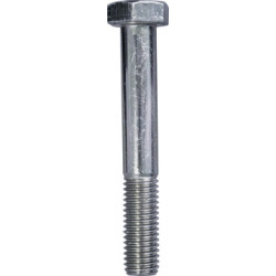 SCHROEF MET ZESKANTKOP H CL8.8 WIT ZINK  M12-1.75 X 80 mm DIN 931 MET GEDEELTELIJKE SCHROEFDRAAD