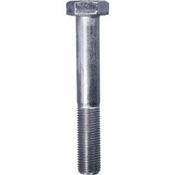 SCHROEF MET ZESKANTKOP H CL8.8 WIT ZINK  M12-1.25 X 80 mm DIN 960 MET GEDEELTELIJKE SCHROEFDRAAD