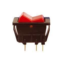 KIPPSCHALTER 18,3 X 36,3 mm 24V - 12A (3-POLIG MIT ROTER ANZEIGE)