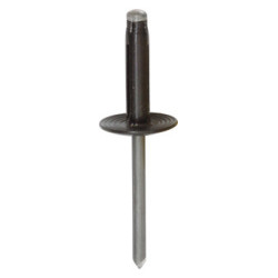 BLACK LARGE HEAD SPREADING RIVET Ø 4,8 X 20,5 mm BUMPER
