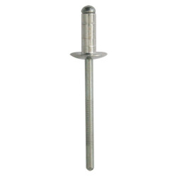 ALUMINIUM MULTIGRIPNAGEL MET BREDE KOP  Ø 6,4 x 16 mm PLAAT RAAMOPENINGSMECHANISME