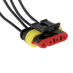4 POSITIONS MALE PRE-WIRED CONNECTOR 1 mm² WATERPROOF 1,5 SERIES