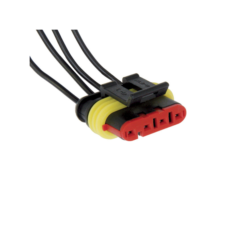 4 POSITIONS MALE PRE-WIRED CONNECTOR 1 mm² WATERPROOF 1,5 SERIES