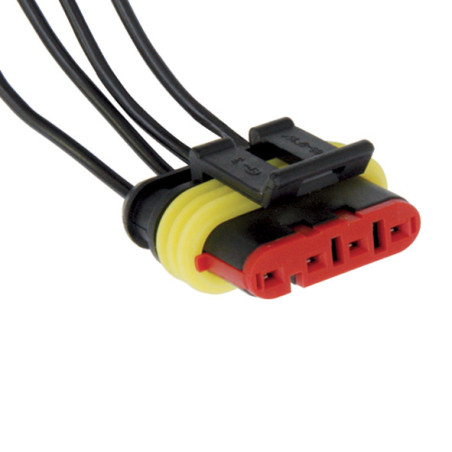 4 POSITIONS MALE PRE-WIRED CONNECTOR 1 mm² WATERPROOF 1,5 SERIES