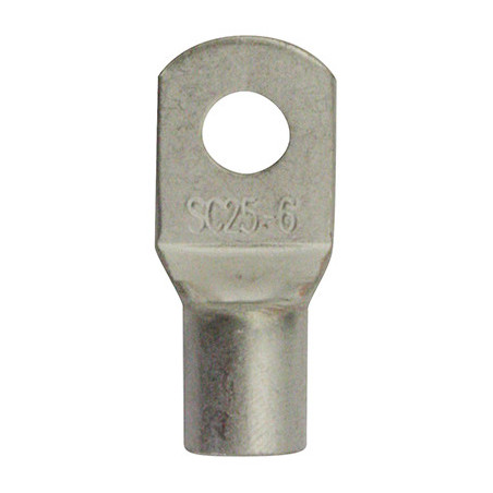 BUISVORMIGE, LASBARE KABELSCHOEN  Ø 6,4 mm (25 mm²)