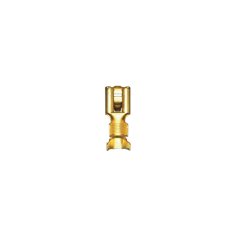 PLATTE, NIET-GEÏSOLEERDE, VROUWELIJKE KABELSCHOEN 6,35 x 0,8 mm (2,6 → 6 mm²) VOOR STANDAARD NYLON CONNECTOR