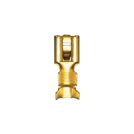 PLATTE, NIET-GEÏSOLEERDE, VROUWELIJKE KABELSCHOEN 6,35 x 0,8 mm (2,6 → 6 mm²) VOOR STANDAARD NYLON CONNECTOR