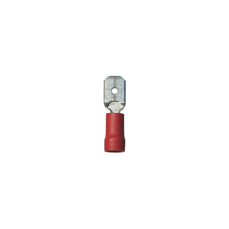 COSSE PLATE PRÉ-ISOLÉE MÂLE RENFORCÉE 6,35 x 0,8 mm (0,3 → 1,5 mm²)