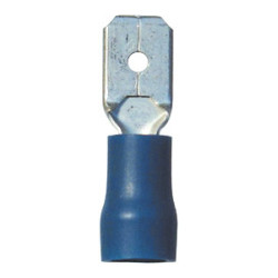 VERSTEVIGDE, VOORGEÏSOLEERDE, MANNELIJKE, PLATTE KABELSCHOEN  6,35 x 0,8 mm (1 → 2,5 mm²)