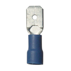 MANNELIJK GEÏSOLEERD VLAKSTEKERHULS KABELSCHOEN  6,35 X 0,8 mm (1 → 2,5 mm²)