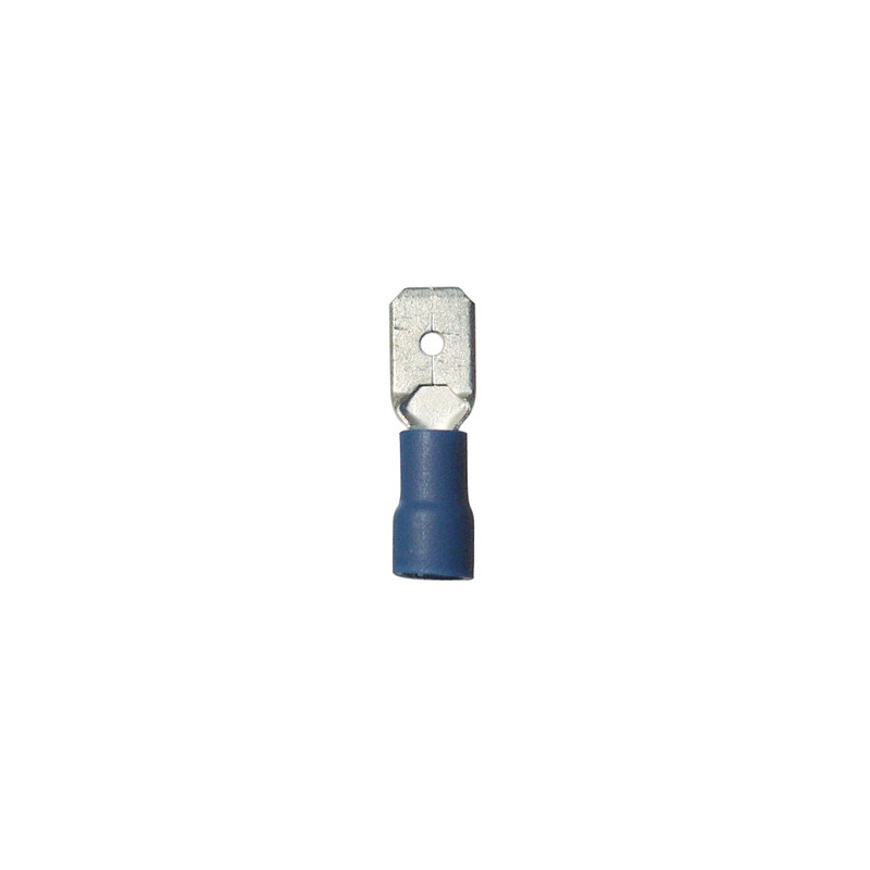 MANNELIJK GEÏSOLEERD VLAKSTEKERHULS KABELSCHOEN  6,35 X 0,8 mm (1 → 2,5 mm²)
