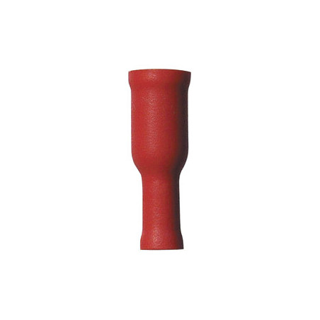 CILINDRISCHE, GEÏSOLEERDE, NIET-VERSTEVIGDE, VROUWELIJKE KABELSCHOEN  Ø 4 mm (0,3 → 1,5 mm²)