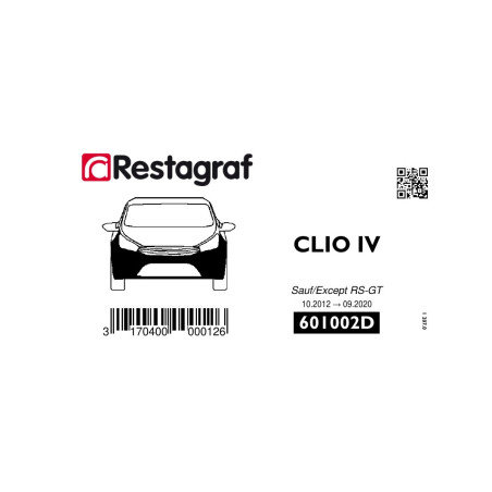 Befestigungssatz für die vordere stoßstange CLIO IV Berline/Estate (Phase 1-2) 10.2012 → 09.2020