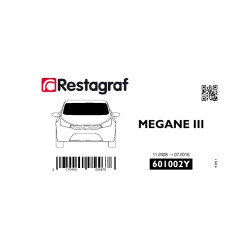 Befestigungssatz für windschutzscheibe MEGANE III  11.2008 → 05.2016