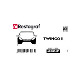 Befestigungssatz für die vordere stoßstange Twingo II (Phase 1) 06.2007 → 12.2011