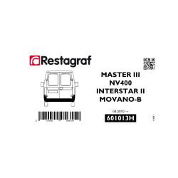 Befestigungssatz für die hintere stoßstange MASTER III 04.2010 → / NV400 / INTERSTAR II 04.2010 → / MOVANO-B 04.2010 → 12.2021