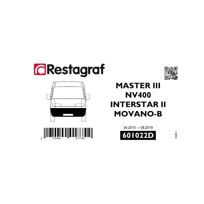 Fasteners kit for front bumper MASTER III 04.2010 → 09.2019 / NV400 / INTERSTAR II 04.2010 → / MOVANO-B 04.2010 → 12.2021