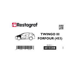Befestigungssatz für frontflügel TWINGO III 06.2014 → / SMART (W453L) 11.2014 → 12.2021
