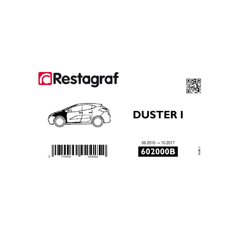 Befestigungssatz für frontflügel DUSTER 06.2010 → 10.2017
