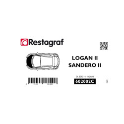 Befestigungssatz für motorhaube LOGAN II / SANDERO II 01.2013 → 10.2020