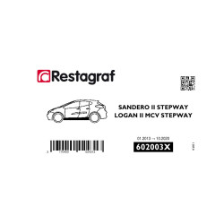 Befestigungssatz für die unterbodenleiste LOGAN II / SANDERO II STEPWAY Version 01.2013 → 10.2020