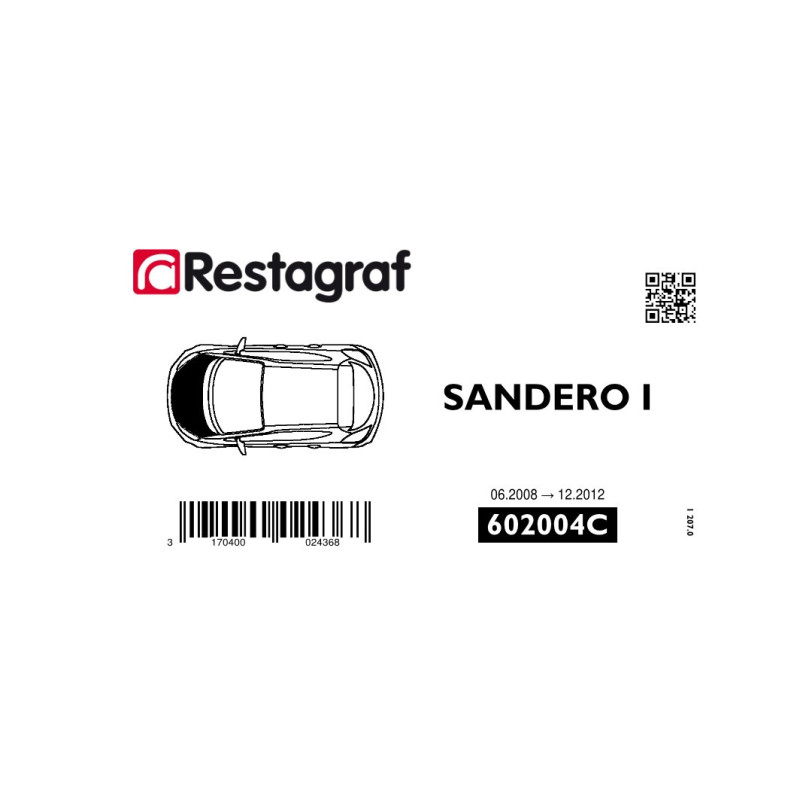Kit de Fixations pour capot SANDERO I Toutes versions 06.2008 → 12.2012