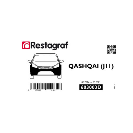 Kit de Fixations pour bouclier AV QASHQAI II Toutes versions 02.2014 → 05.2021