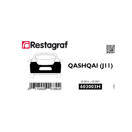 Kit de Fixations pour bouclier AR QASHQAI II Toutes versions 02.2014 → 05.2021