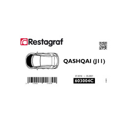 Kit de Fixations pour capot QASHQAI II (Phase 1-2) ! Voir date 07.2016 → 05.2021
