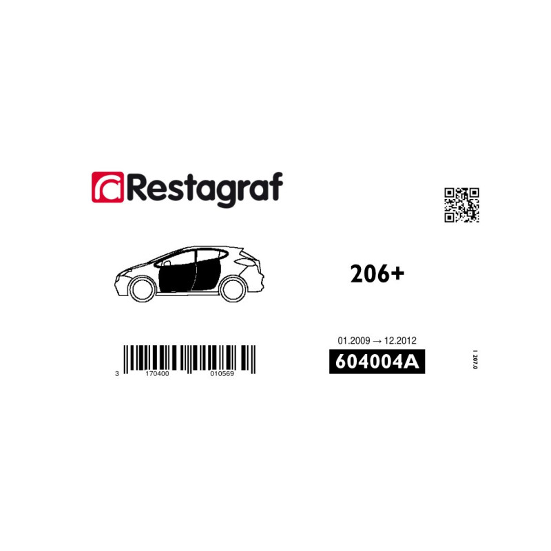 Befestigungssatz für türen 206+ Alle versionen 01.2009 → 12.2012