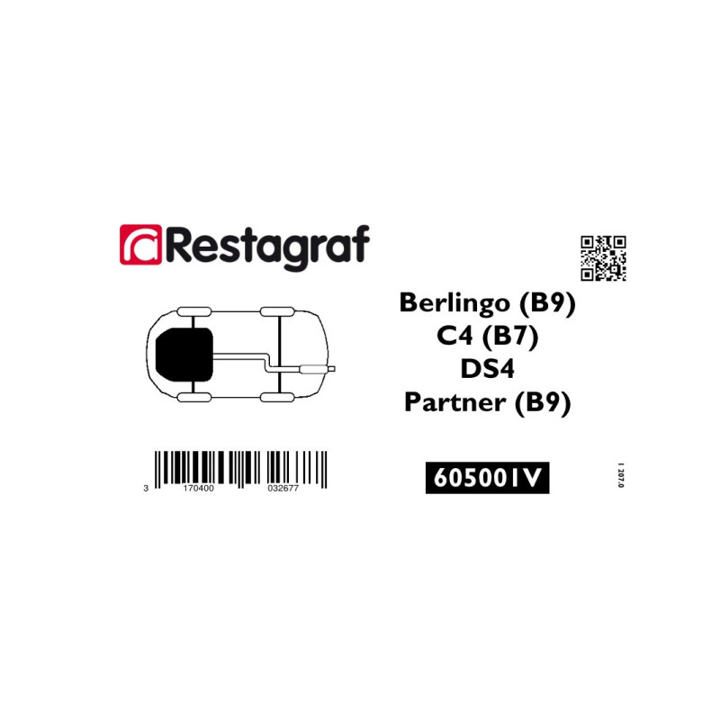 Fasteners kit for engine undercover mudguard BERLINGO (B9) / C4 (B7) / DS4 / PARTNER (B9)