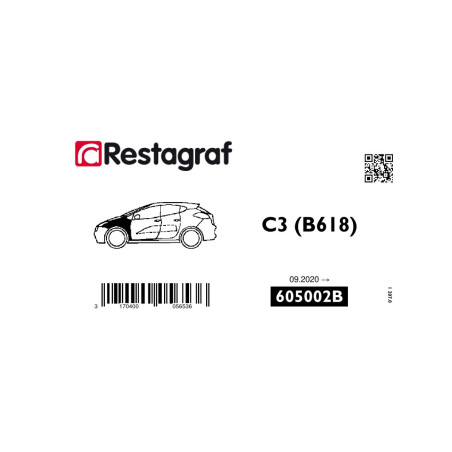 Befestigungssatz für frontflügel C3 (B618) (Phase 2) 09.2020 →