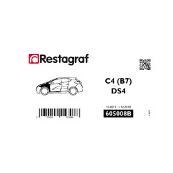 Fasteners kit for front fender C4 (B7) / DS4 alls models 10.2010 → 12.2018