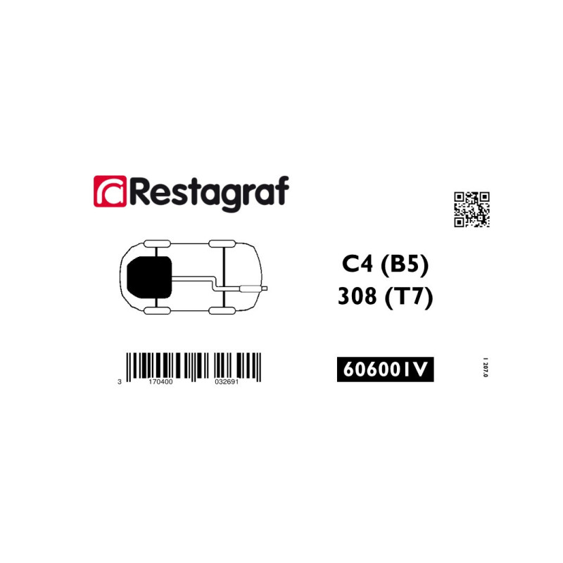 Fasteners kit for engine undercover mudguard C4 (B5) / 308 (T7)