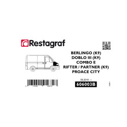 Befestigungssatz für frontflügel BERLINGO / DOBLO III / COMBO E / RIFTER / PARTNER / PROACE CITY (K9 TTY) 09.2018 →