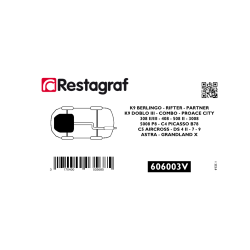 Fasteners kit for engine undercover mudguard BERLINGO (K9) / DOBLO III / COMBO E / RIFTER/PARTNER (K9) / PROACE CITY