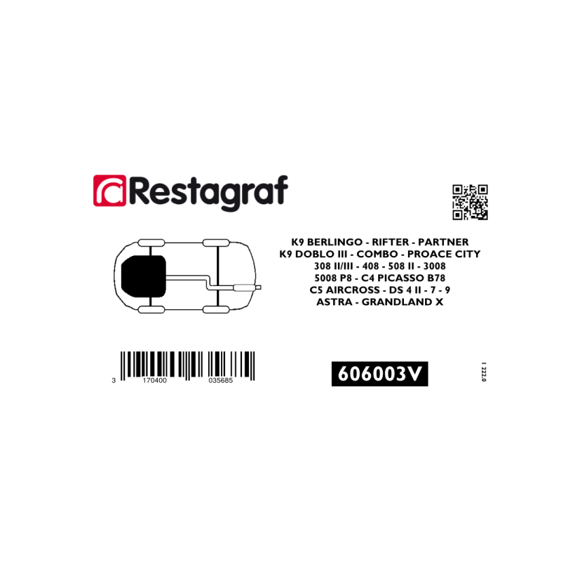 Fasteners kit for engine undercover mudguard BERLINGO (K9) / DOBLO III / COMBO E / RIFTER/PARTNER (K9) / PROACE CITY