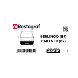 Befestigungssatz für die vordere stoßstange BERLINGO/PARTNER (B9) VP/VU (Phase 2) 03.2012 → 04.2015