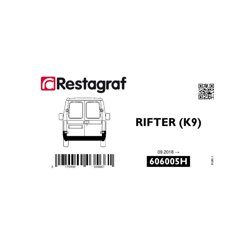 Fasteners kit for rear bumper RIFTER (K9) 09.2018 →
