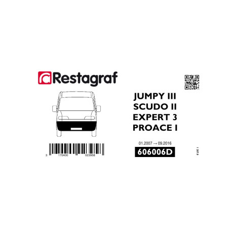 Befestigungssatz für die vordere stoßstange EXPERT 3 / JUMPY III / SCUDO II / PROACE I 01.2007 → 09.2016