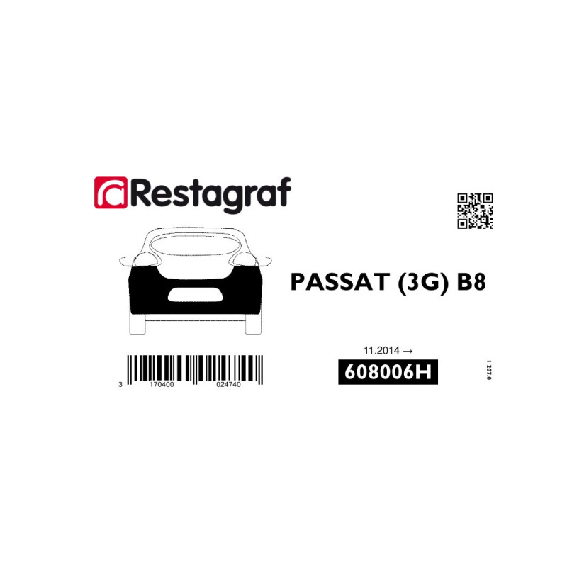 Befestigungssatz für die hintere stoßstange PASSAT B8 (3G) 11.2014 → 10.2023