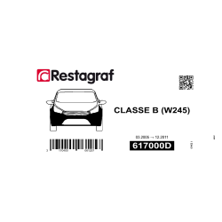 Fasteners kit for front bumper B Class (W245)  03.2005 → 12.2011