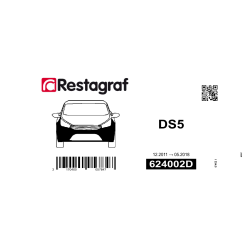 Befestigungssatz für die vordere stoßstange DS5 12.2011 → 05.2018