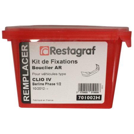 Kit met bevestigingsmateriaal voor Achterbumper CLIO IV Berline Fase 1-2 10.2012 →