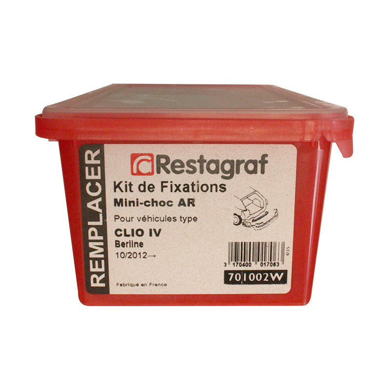 Fasteners Kit for Rear mini-impact CLIO IV Hatchback Phase 1-2 10.2012 →