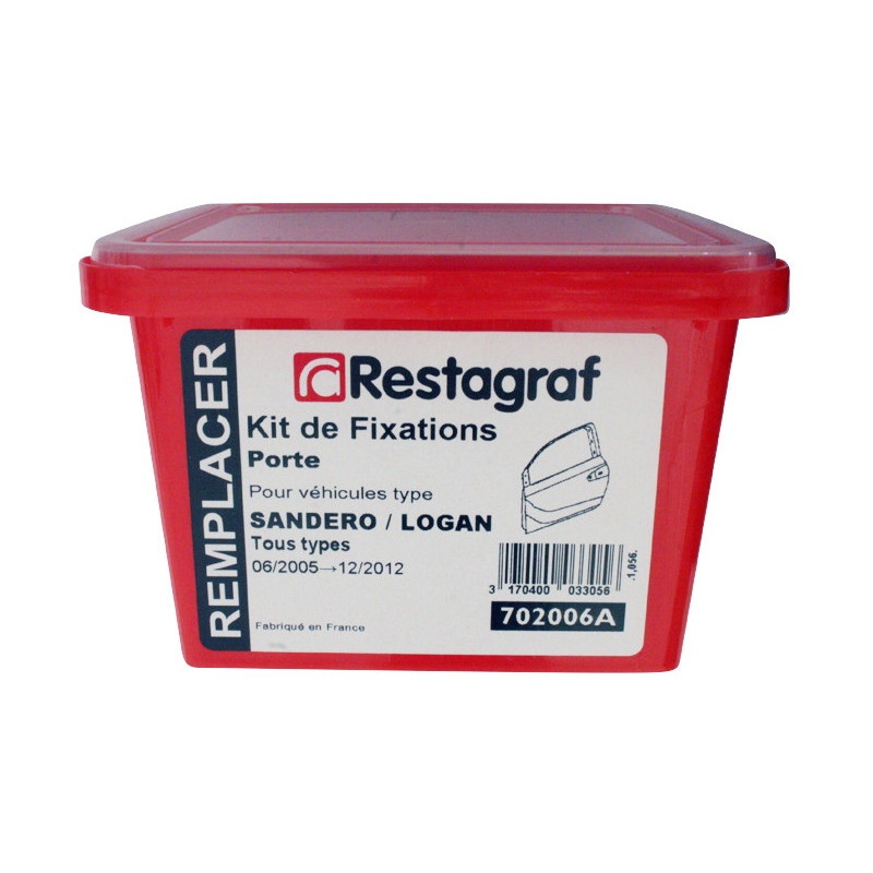 Kit de Fixations pour Porte SANDERO / LOGAN  Tous modèles 06. 2005 →12.2012