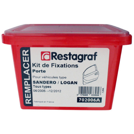 Kit de Fixations pour Porte SANDERO / LOGAN  Tous modèles 06. 2005 →12.2012