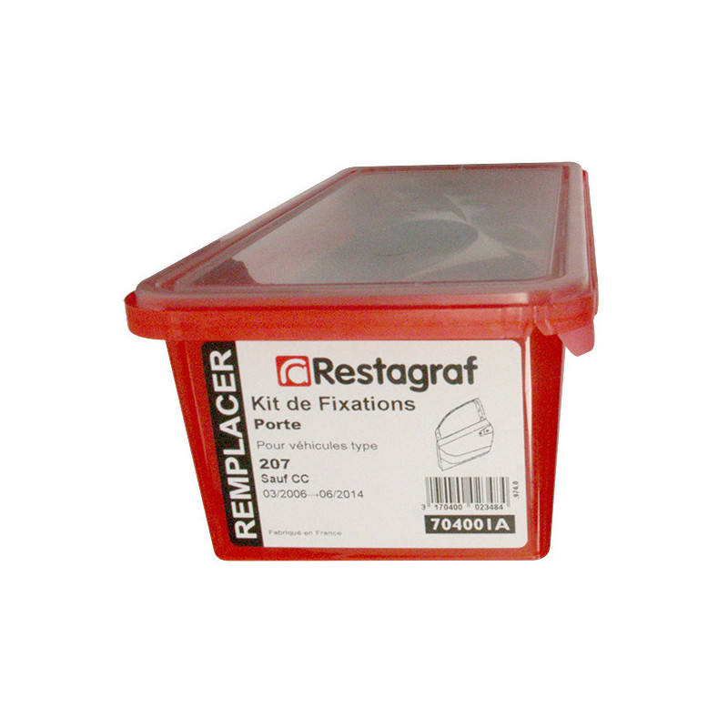 Kit de Fixations pour Porte 207 Tous modèles sauf CC 03.2006 → 12.2012