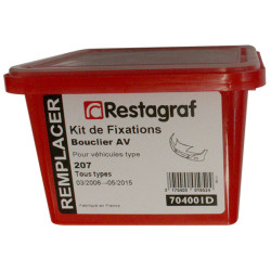 Kit met bevestigingsmateriaal voor Voorbumper 207 Alle modellen 03.2006 → 12.2012