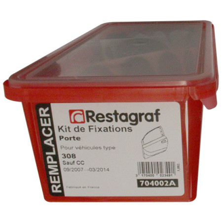 Kit de Fixations pour Porte 308 (T7) Tous modèles sauf CC 09.2007 → 03.2014 Kit de Fixations pour Porte 308 (T7) Tous modèles sauf CC 09.2007 → 03.2014